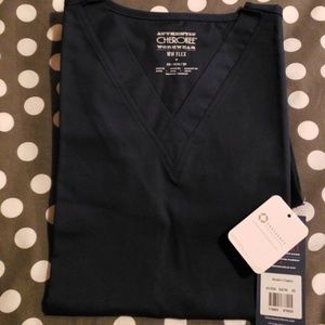 XS navy Cherokee Certainty WW flex scrub top